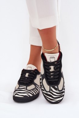 Sneakersy damskie skórzane Model Daniel Lopez SS2D4015 Zebra Beige