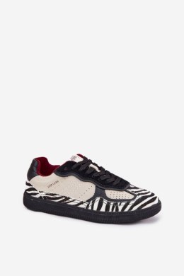 Sneakersy damskie skórzane Model Daniel Lopez SS2D4015 Zebra Beige