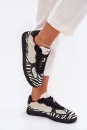 Sneakersy damskie skórzane Model Daniel Lopez SS2D4015 Zebra Beige