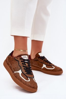 Sneakersy damskie skórzane Model Daniel Lopez SS2D4016 Camel