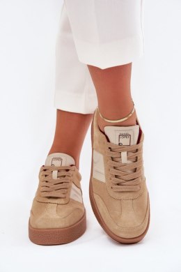 Sneakersy damskie skórzane Model Daniel Lopez SS2D4022 Beige