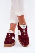 Sneakersy damskie skórzane Model Daniel Lopez SS2D4023 Bordo