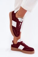 Sneakersy damskie skórzane Model Daniel Lopez SS2D4023 Bordo