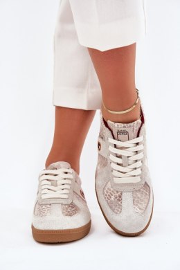 Sneakersy damskie skórzane Model Daniel Lopez SS2D4032 Beige Wzór