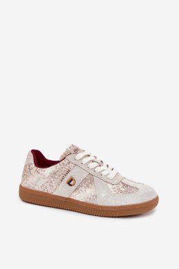 Sneakersy damskie skórzane Model Daniel Lopez SS2D4032 Beige Wzór