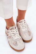 Sneakersy damskie skórzane Model Daniel Lopez SS2D4032 Beige Wzór