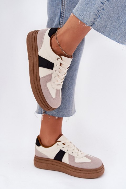 Sneakersy damskie Model Dovina BL535P Beige Sneakersy damskie Model Dovina BL535P Beige