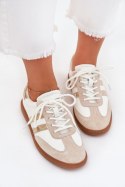 Sneakersy damskie skórzane Model Ismina GD-XF-146 White/Gold