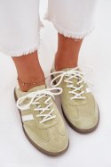 Sneakersy damskie skórzane Model Ismina GD-XF-164 Limonka
