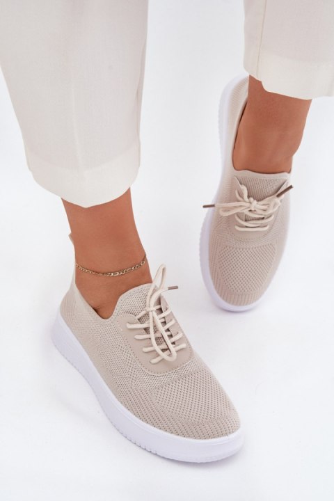 Buty Sportowe damskie wsuwane Model Kalyra NB722 Beige Buty Sportowe damskie wsuwane Model Kalyra NB722 Beige