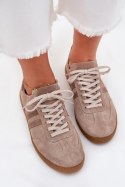 Sneakersy damskie skórzane Model Zazoo N1068 Dark Beige
