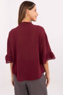 Koszula Damska bawełniana Model MI-KS-92224.95 Bordo - Italy Moda