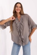 Koszula Damska bawełniana Model MI-KS-92224.95 Dark Beige - Italy Moda