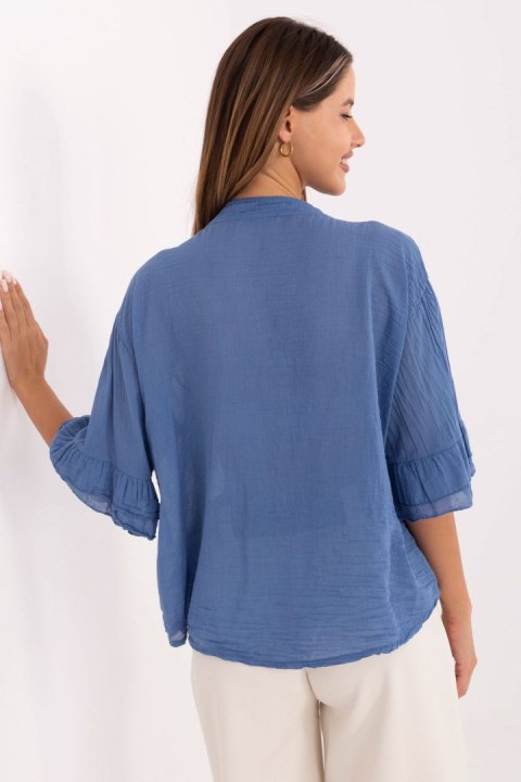 Koszula Damska bawełniana Model MI-KS-92224.95 Dark Blue - Italy Moda Koszula Damska bawełniana Model MI-KS-92224.95 Dark Blue - Italy Moda