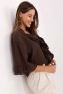 Koszula Damska bawełniana Model MI-KS-92224.95 Dark Brown - Italy Moda