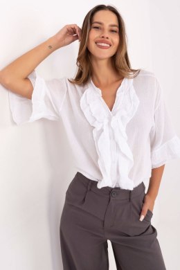 Koszula Damska bawełniana Model MI-KS-92224.95 White - Italy Moda