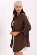 Koszula Damska Model MO-KS-9368.98 Dark Brown - Italy Moda