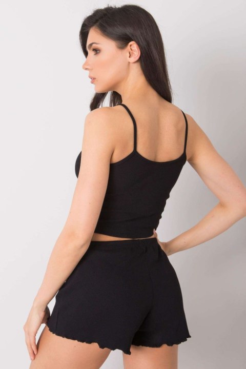 Bluzka damska Top Model RV-TP-6626.88 Black - Rue Paris Bluzka damska Top Model RV-TP-6626.88 Black - Rue Paris