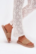 Klapki damskie Model Jorina 5178 Dark Beige