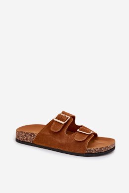 Klapki damskie Model Lunera 7902 Camel