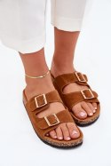Klapki damskie Model Lunera 7902 Camel