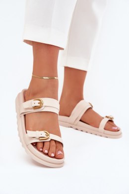Klapki damskie Model Selana ST-1 Light Beige