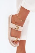 Klapki damskie Model Selana ST-1 Light Beige