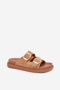 Klapki damskie Model Verena 222-2 Camel