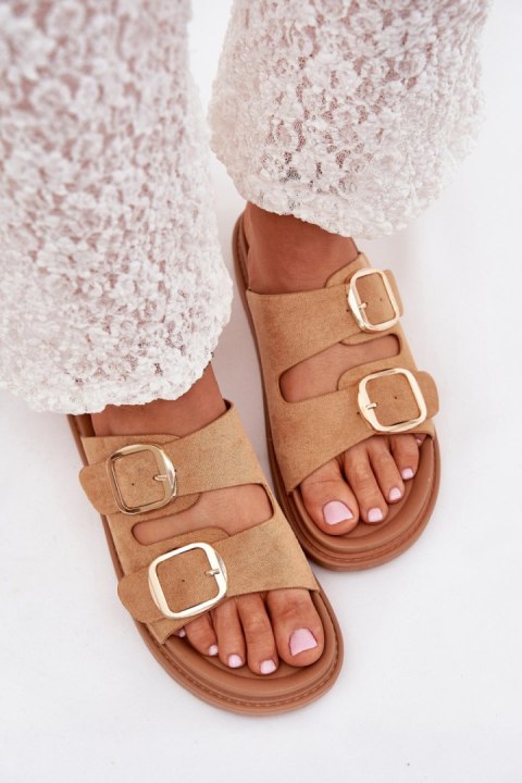 Klapki damskie Model Verena 222-2 Camel Klapki damskie Model Verena 222-2 Camel