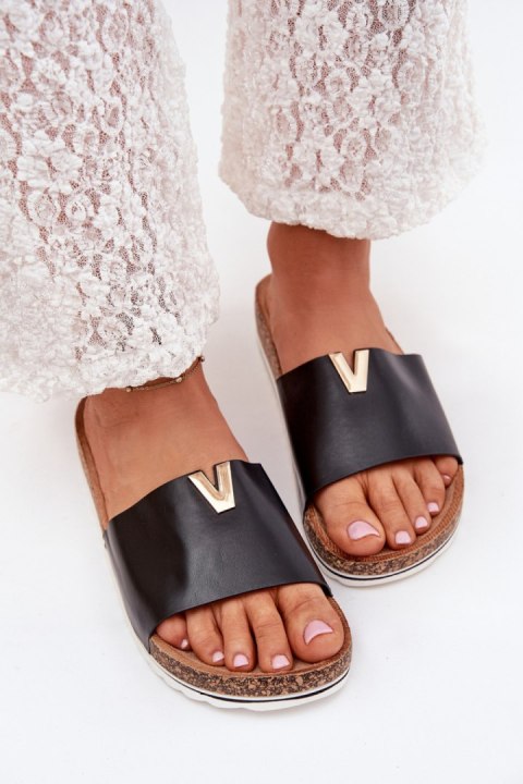 Klapki damskie Model Vessira AM247 Black Klapki damskie Model Vessira AM247 Black