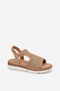 Sandały damskie Model Jelana 25SD35-8828 Beige/Gold