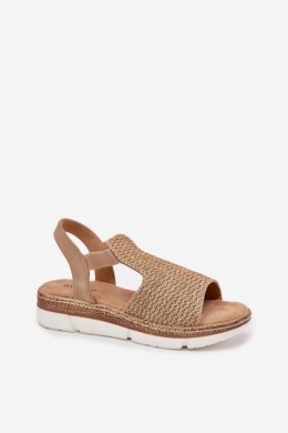 Sandały damskie Model Jelana 25SD35-8828 Beige/Gold