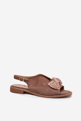 Sandały damskie Model S.Barski KV51-014 Dark Beige