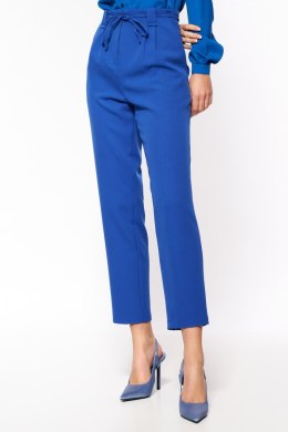 Spodnie damskie  Chabrowe spodnie typu paperbag SD67 Blue - Nife