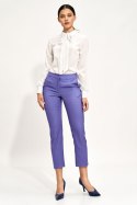 Spodnie damskie  Fioletowe chino SD70 Violet - Nife