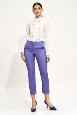 Spodnie damskie  Fioletowe chino SD70 Violet - Nife