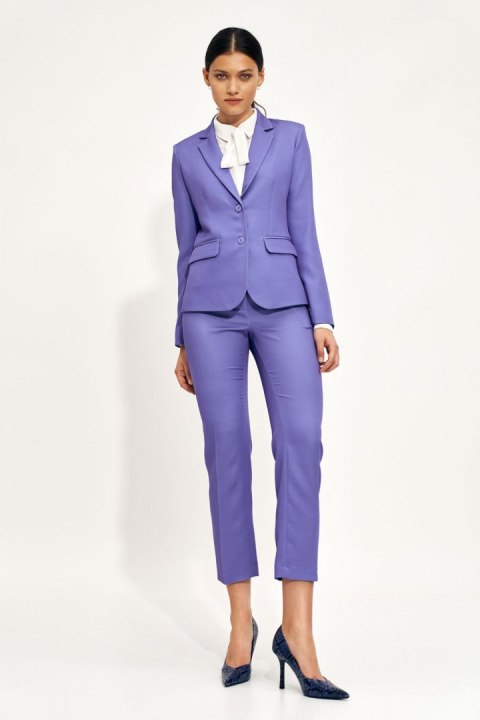 Spodnie damskie Fioletowe chino SD70 Violet - Nife Spodnie damskie Fioletowe chino SD70 Violet - Nife
