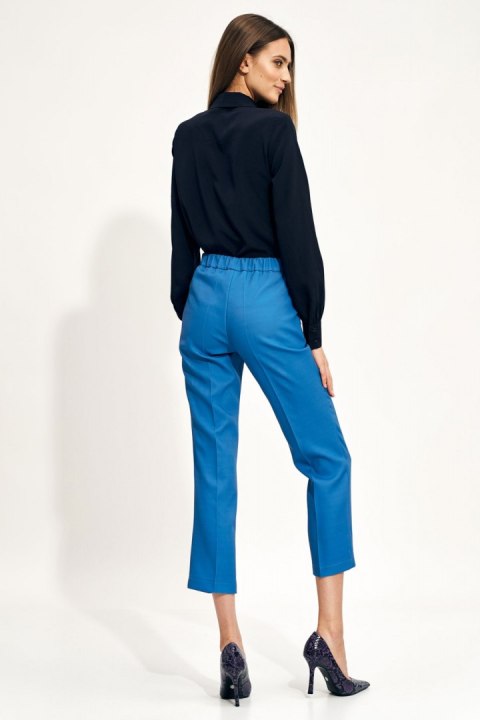 Spodnie damskie Niebieskie chino SD70 Blue - Nife Spodnie damskie Niebieskie chino SD70 Blue - Nife