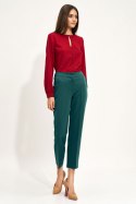 Spodnie damskie  Zielone chino SD70 Green - Nife