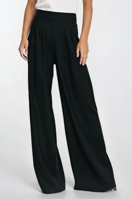 Spodnie damskie  palazzo z rayonu SD114 Black - Nife