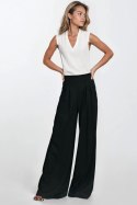 Spodnie damskie  palazzo z rayonu SD114 Black - Nife