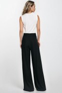 Spodnie damskie  palazzo z rayonu SD114 Black - Nife