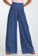 Spodnie damskie  palazzo z rayonu SD114 Cobalt - Nife