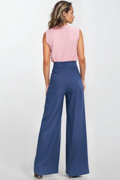 Spodnie damskie palazzo z rayonu SD114 Cobalt - Nife Spodnie damskie palazzo z rayonu SD114 Cobalt - Nife