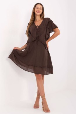 Sukienka damska Model MI-SK-102128.61 Dark Brown - Italy Moda
