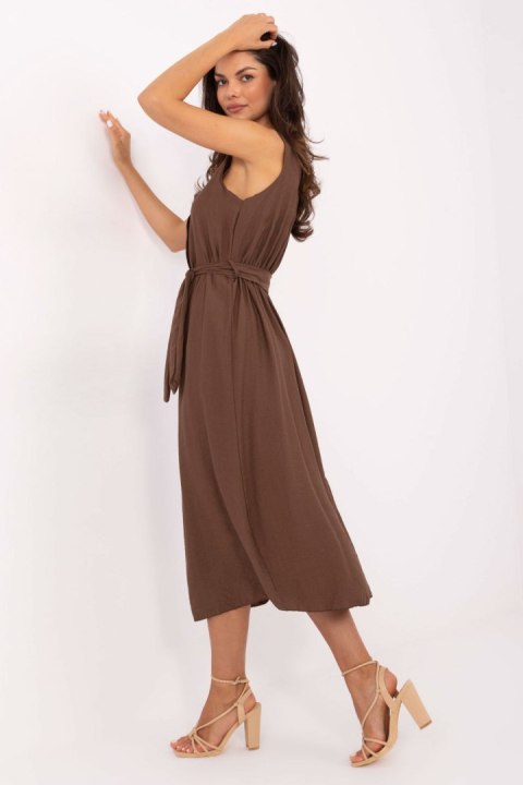 Sukienka damska Model MI-SK-A1710.60 Brown - Italy Moda Sukienka damska Model MI-SK-A1710.60 Brown - Italy Moda