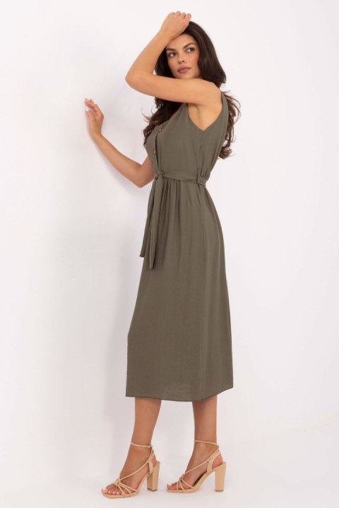 Sukienka damska Model MI-SK-A1710.60 Khaki - Italy Moda Sukienka damska Model MI-SK-A1710.60 Khaki - Italy Moda