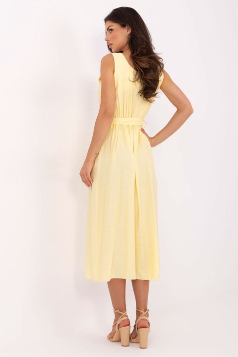 Sukienka damska Model MI-SK-A1710.60 Light Yellow - Italy Moda Sukienka damska Model MI-SK-A1710.60 Light Yellow - Italy Moda
