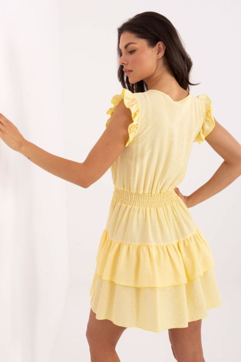 Sukienka damska Model MI-SK-A2606.74 Light Yellow - Italy Moda Sukienka damska Model MI-SK-A2606.74 Light Yellow - Italy Moda