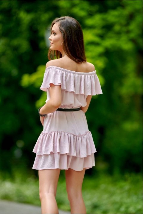Sukienka damska Model ROZ SUK0291 Pink - Roco Fashion Sukienka damska Model ROZ SUK0291 Pink - Roco Fashion